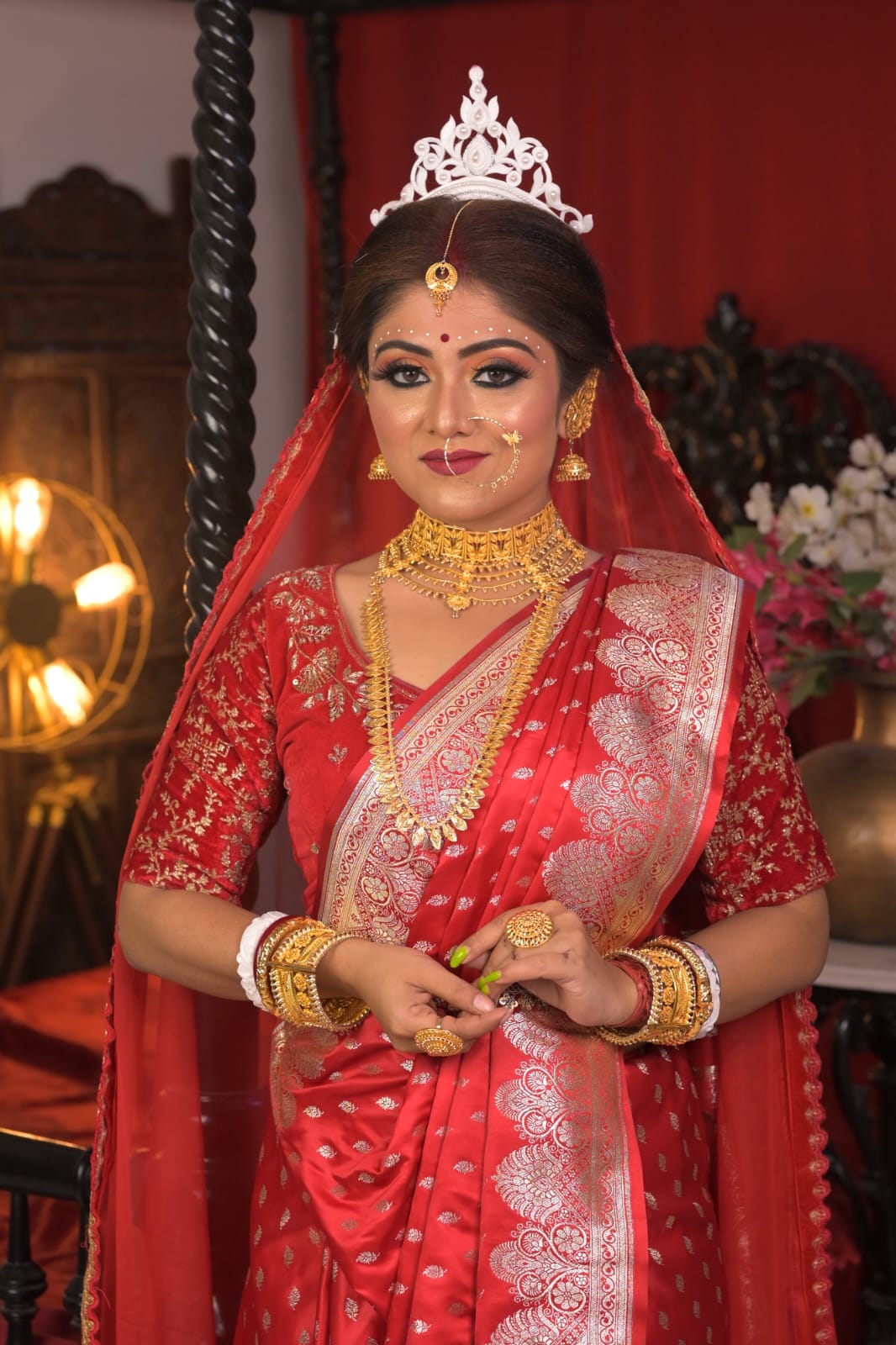Highlighted bridal makeup work
